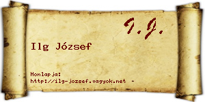 Ilg József névjegykártya